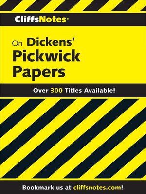 cover image of CliffsNotes on Dickens' Pickwick Papers